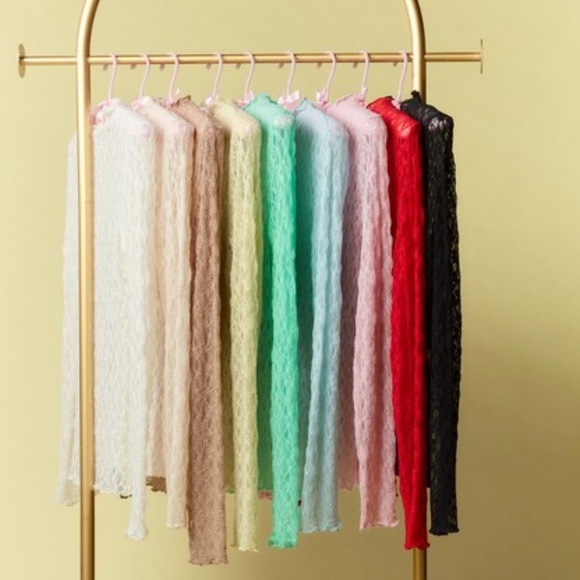 “The Salena" Black LACE Elegant Sheer Mock Neck Top - Picture 3 of 3